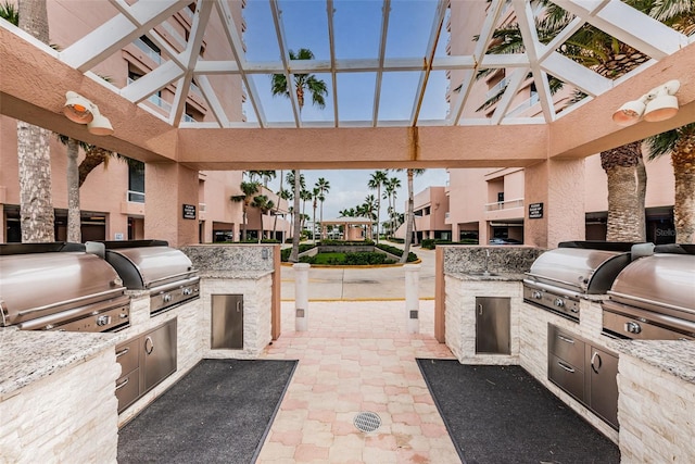 view of patio / terrace with grilling area and area for grilling