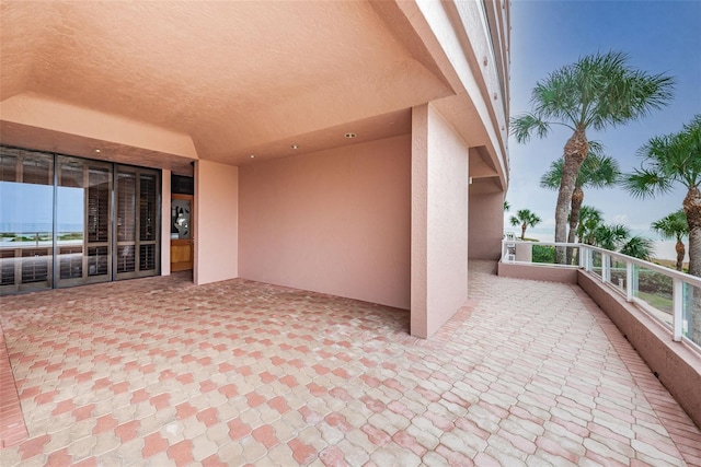 view of patio / terrace featuring a balcony