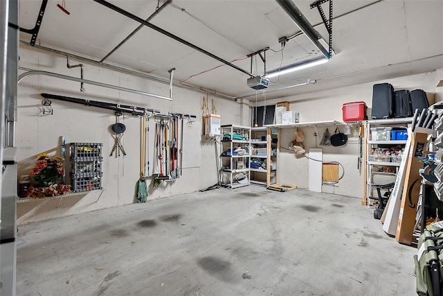 garage featuring a garage door opener