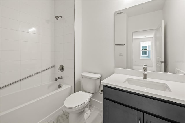 408 W Paris St, Tampa, FL 33604 - full bathroom with vanity, tub / shower combination, and marble finish floors