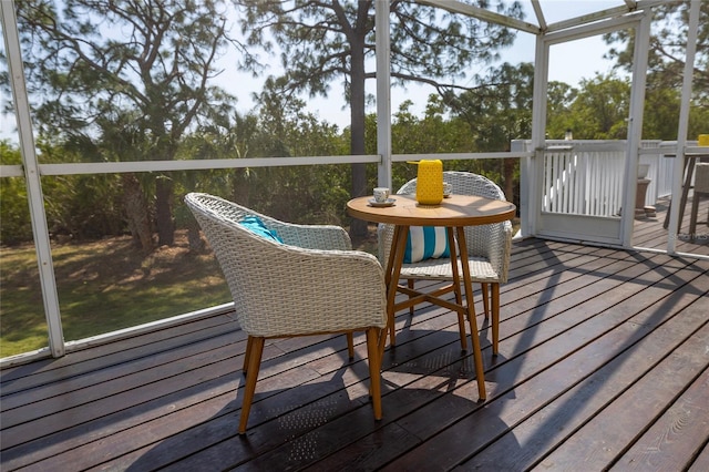 view of sunroom / solarium