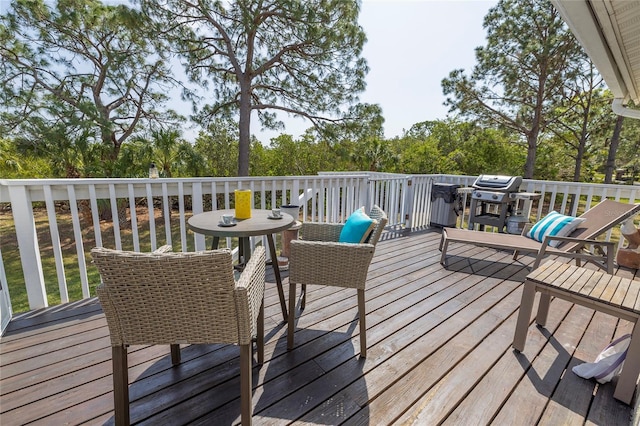 deck with grilling area