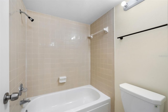 full bathroom featuring shower / bathtub combination and toilet