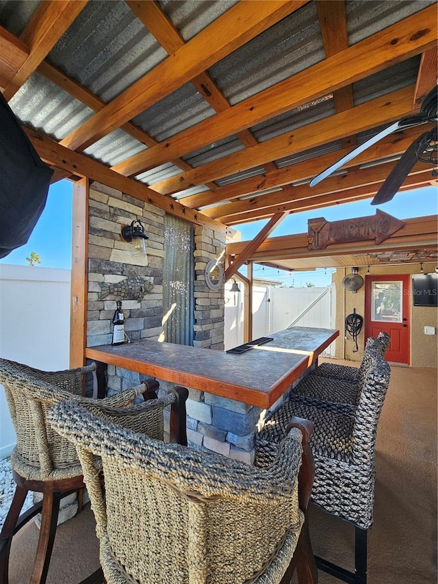 13633 Britton Dr, Hudson, FL 34667 - view of patio with outdoor dry bar