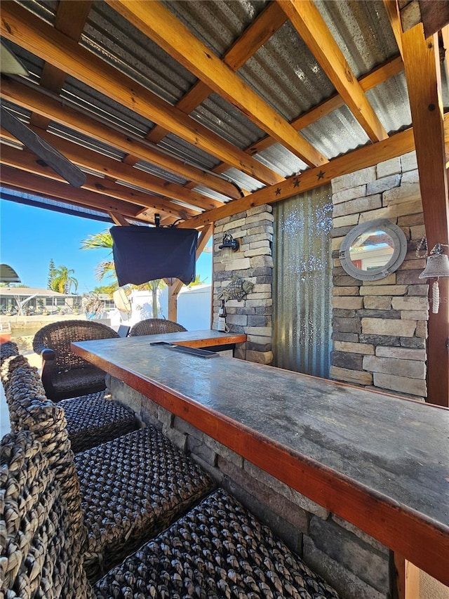 13633 Britton Dr, Hudson, FL 34667 - exterior space with outdoor dry bar