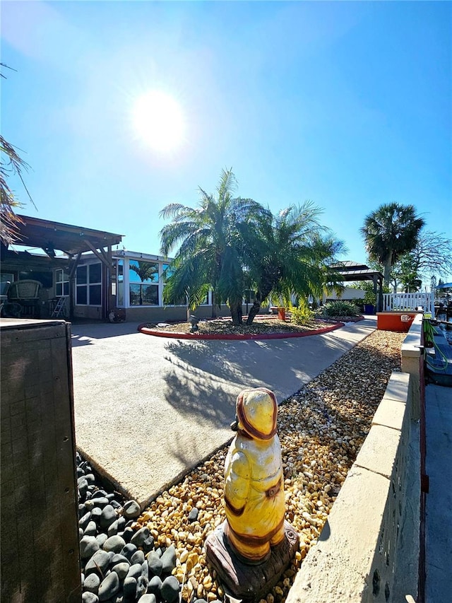 13633 Britton Dr, Hudson, FL 34667 - view of yard featuring a pergola