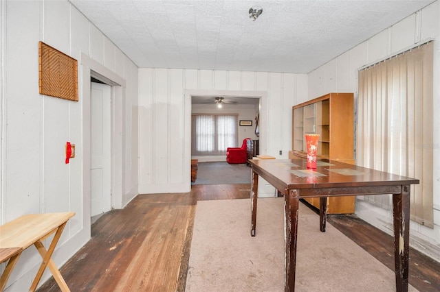 dining area featuring wood finished floors