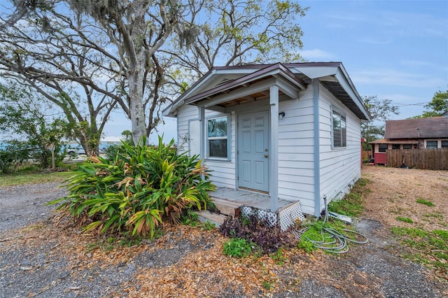 exterior space with fence