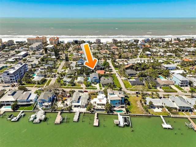 720 Bay Esplanade, Clearwater Beach, FL 33767 - aerial view of residential area with a large body of water