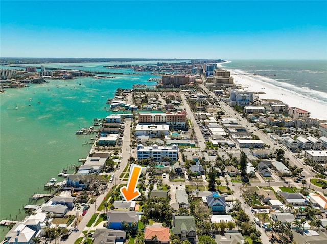 720 Bay Esplanade, Clearwater Beach, FL 33767 - view of urban area featuring waterfront with a beach