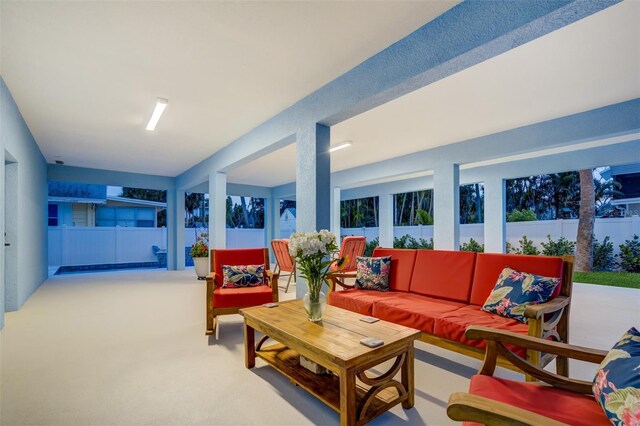 720 Bay Esplanade, Clearwater Beach, FL 33767 - living area with carpet floors