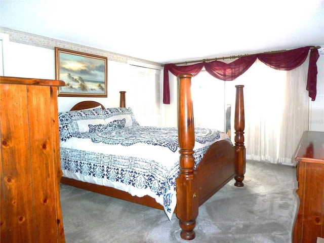 view of carpeted bedroom