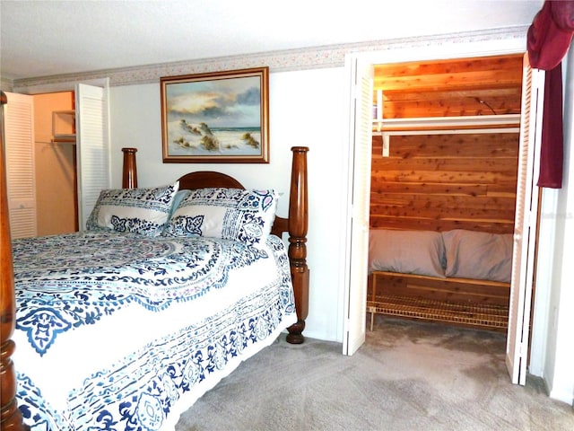 bedroom with carpet