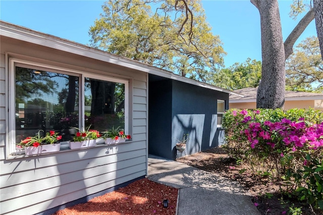 exterior space featuring stucco siding