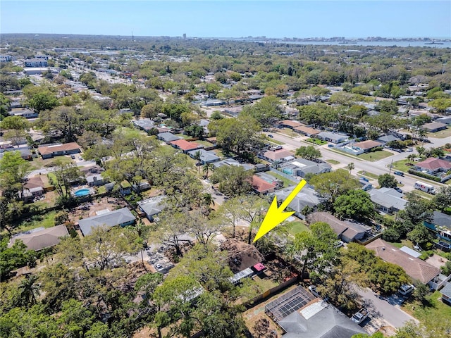 bird's eye view featuring a residential view