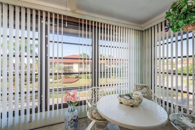 view of sunroom