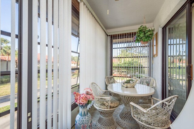 view of sunroom