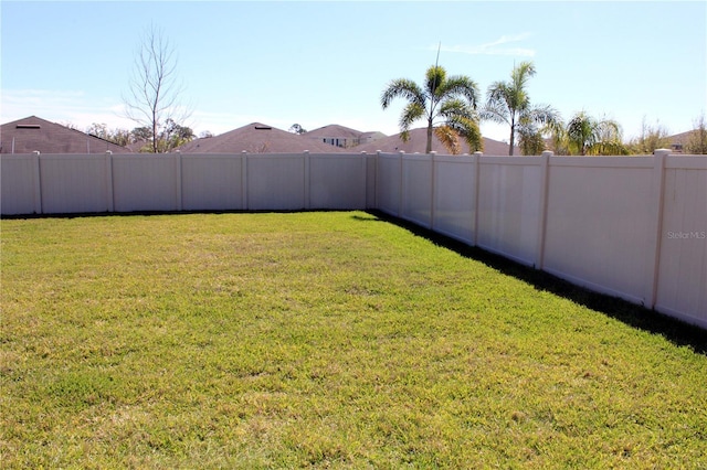 view of yard with fence private yard