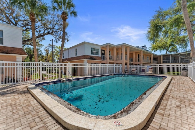 pool featuring fence