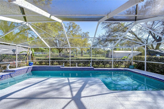 pool featuring a patio and a lanai