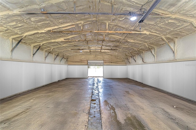 misc room featuring vaulted ceiling