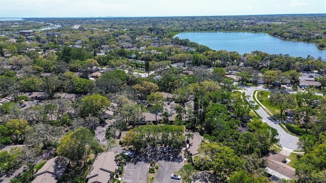 4031 Bluff Oak Ct, Palm Harbor, FL 34684 - aerial view with a water view and a wooded view