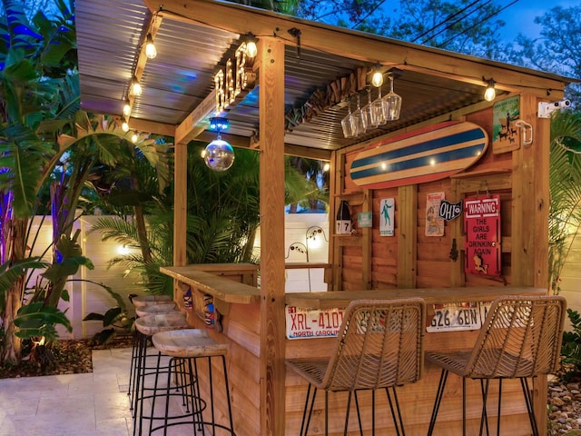 view of patio / terrace with outdoor dry bar