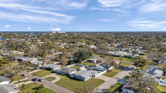 bird's eye view with a residential view