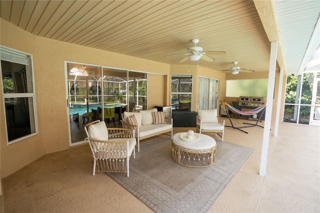 sunroom / solarium with a wealth of natural light