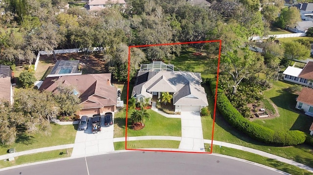 birds eye view of property featuring a residential view