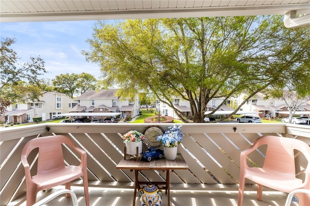 balcony with a residential view