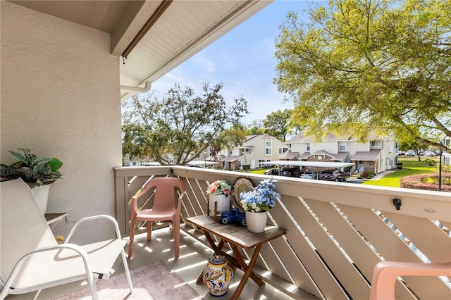 balcony with a residential view