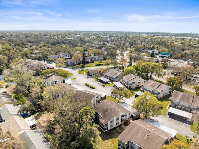 aerial view with a residential view