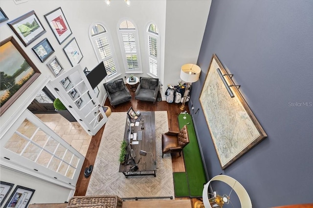 living room featuring wood finished floors