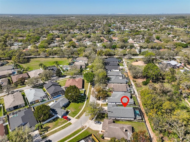 aerial view featuring a residential view