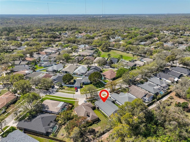 aerial view featuring a residential view