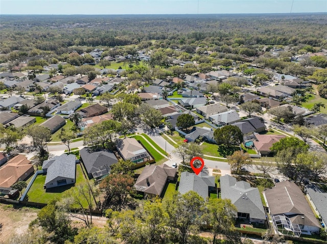 aerial view with a residential view