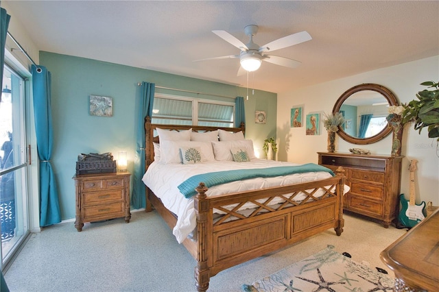 bedroom with a ceiling fan