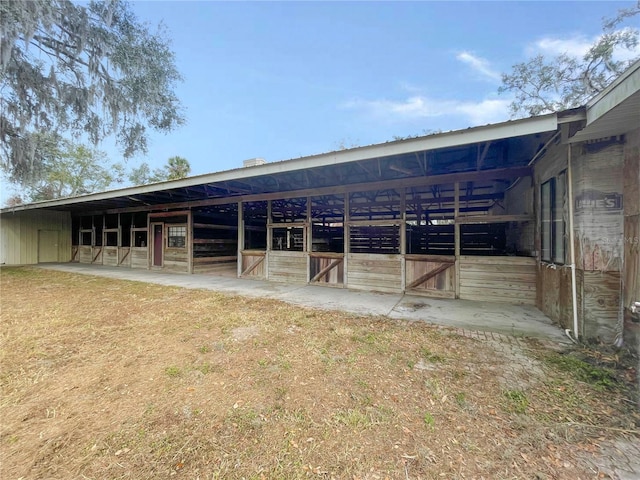 view of horse barn