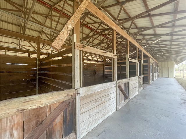 view of horse barn