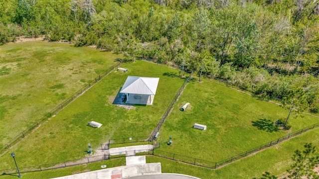 aerial view featuring a rural view