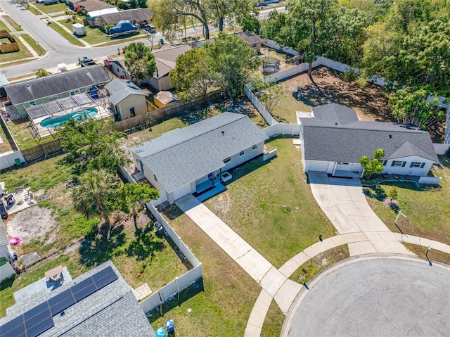 birds eye view of property featuring a residential view