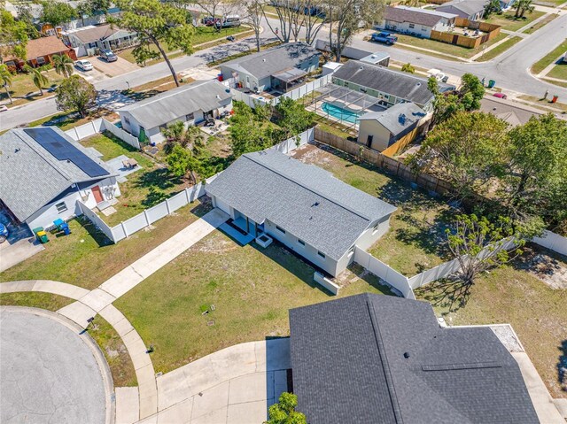 bird's eye view featuring a residential view