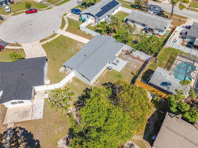 bird's eye view featuring a residential view