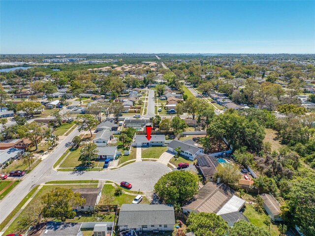 aerial view featuring a residential view