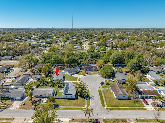 aerial view featuring a residential view