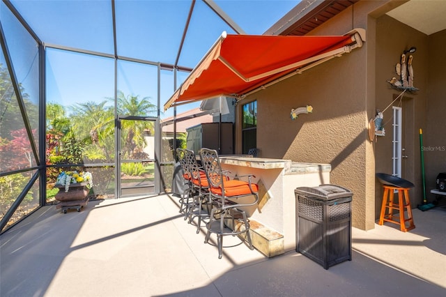 view of sunroom