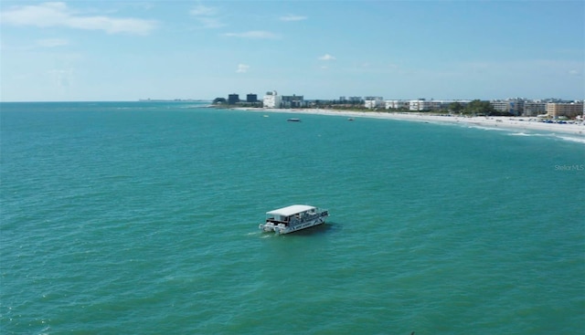 property view of water with a city view