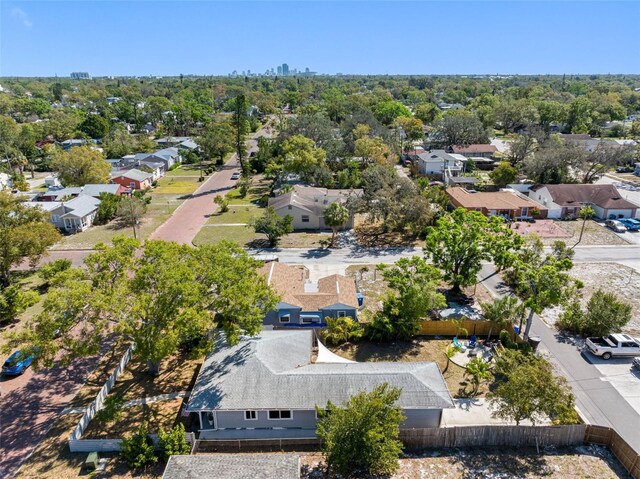 aerial view featuring a residential view