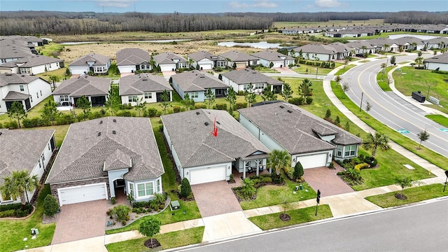 drone / aerial view featuring a residential view